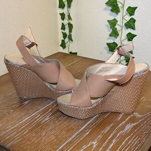 BCBGeneration Tan Wedge Sandals